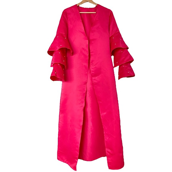 Pink Raffle sleeves Kimono/ Kaftan - Picture 2 of 7